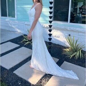 Val Stefani Wedding Dress Women's Size 6 White Ivory